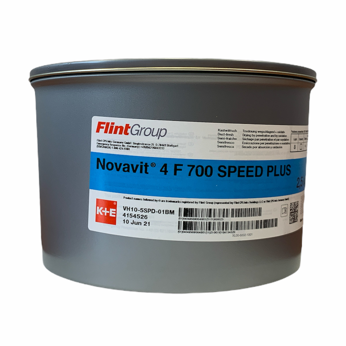 Farba procesowa K+E F700 Speed Plus Cyan – 2,5 kg — oryginalna puszka farby